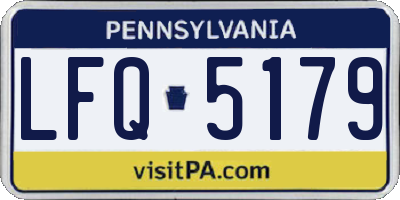 PA license plate LFQ5179