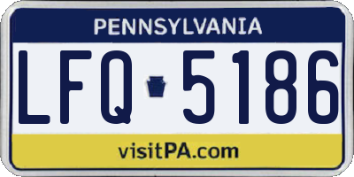 PA license plate LFQ5186