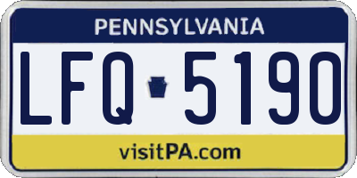 PA license plate LFQ5190