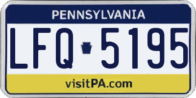 PA license plate LFQ5195