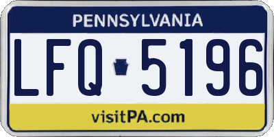 PA license plate LFQ5196