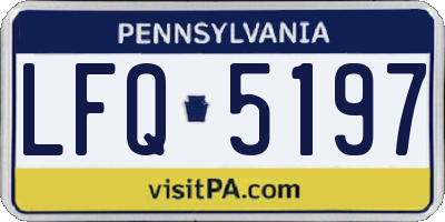 PA license plate LFQ5197
