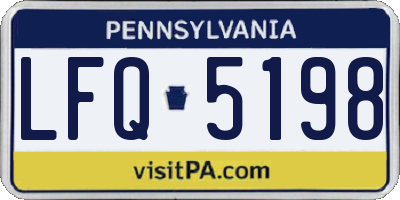 PA license plate LFQ5198