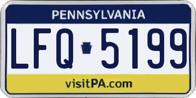 PA license plate LFQ5199