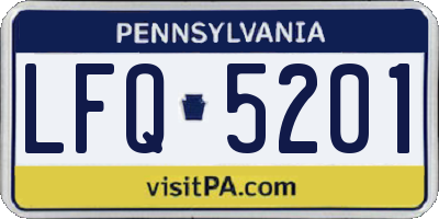 PA license plate LFQ5201