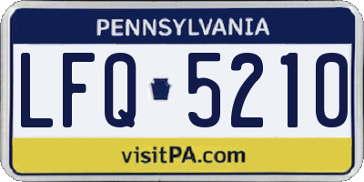 PA license plate LFQ5210