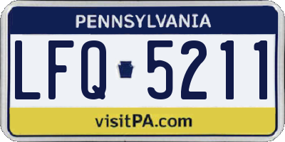 PA license plate LFQ5211