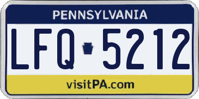 PA license plate LFQ5212