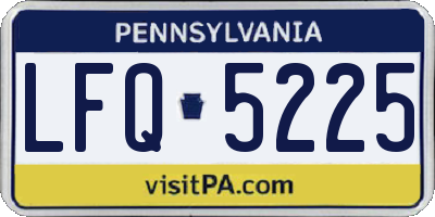 PA license plate LFQ5225