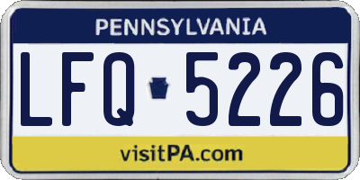 PA license plate LFQ5226