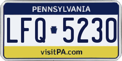 PA license plate LFQ5230