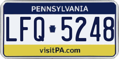 PA license plate LFQ5248
