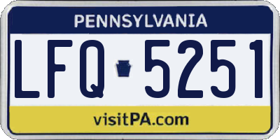 PA license plate LFQ5251
