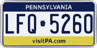 PA license plate LFQ5260