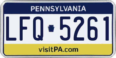 PA license plate LFQ5261