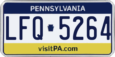PA license plate LFQ5264