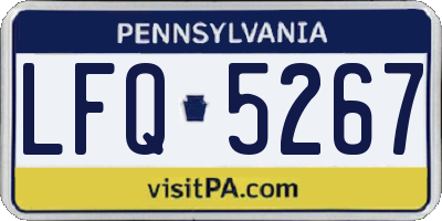 PA license plate LFQ5267