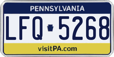 PA license plate LFQ5268