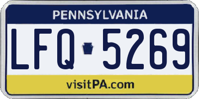 PA license plate LFQ5269