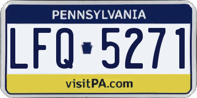 PA license plate LFQ5271