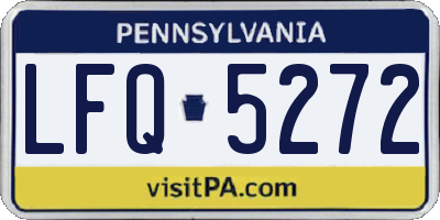 PA license plate LFQ5272