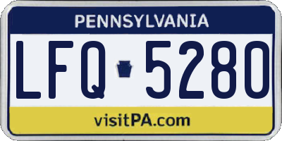 PA license plate LFQ5280