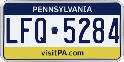 PA license plate LFQ5284
