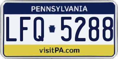 PA license plate LFQ5288