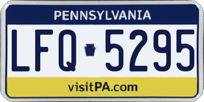 PA license plate LFQ5295