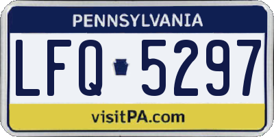 PA license plate LFQ5297