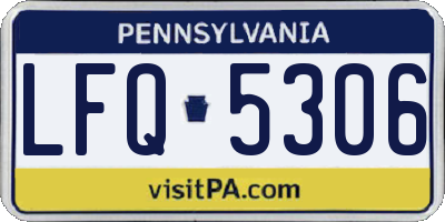 PA license plate LFQ5306