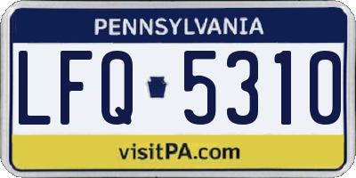 PA license plate LFQ5310