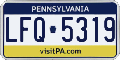 PA license plate LFQ5319