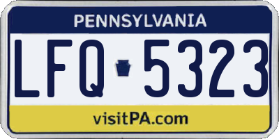 PA license plate LFQ5323