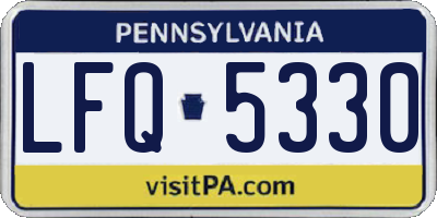 PA license plate LFQ5330