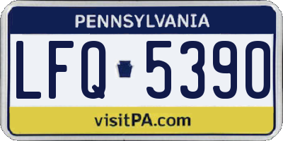 PA license plate LFQ5390