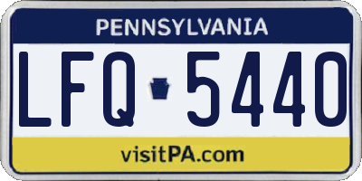 PA license plate LFQ5440
