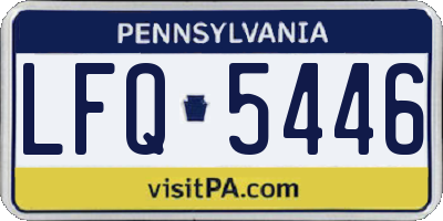 PA license plate LFQ5446