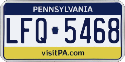 PA license plate LFQ5468