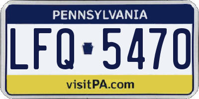 PA license plate LFQ5470