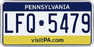 PA license plate LFQ5479