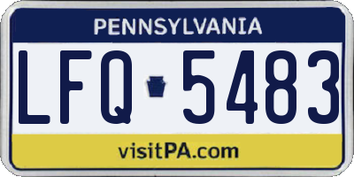 PA license plate LFQ5483
