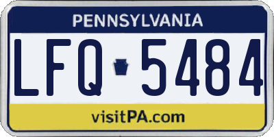 PA license plate LFQ5484
