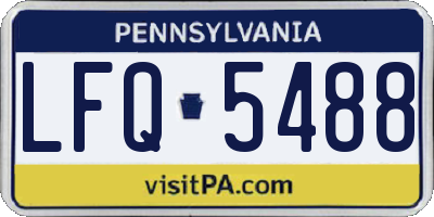 PA license plate LFQ5488
