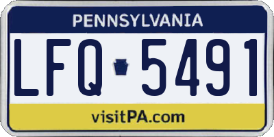 PA license plate LFQ5491