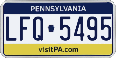 PA license plate LFQ5495