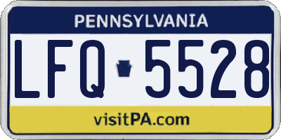 PA license plate LFQ5528