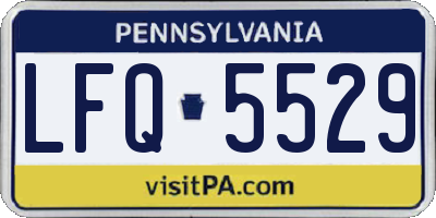 PA license plate LFQ5529