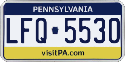 PA license plate LFQ5530