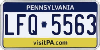 PA license plate LFQ5563